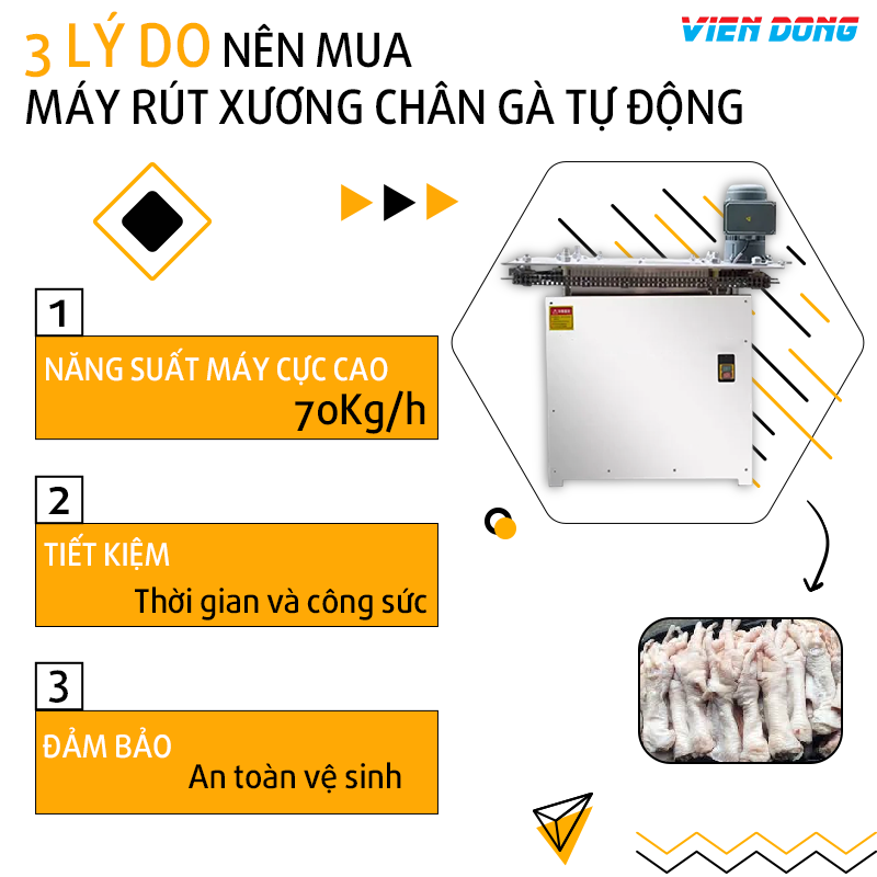 3 lý do vì sao nên mua máy rút xương chân gà tự động