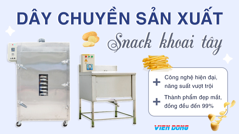 dây chuyền sản xuất snack khoai tây