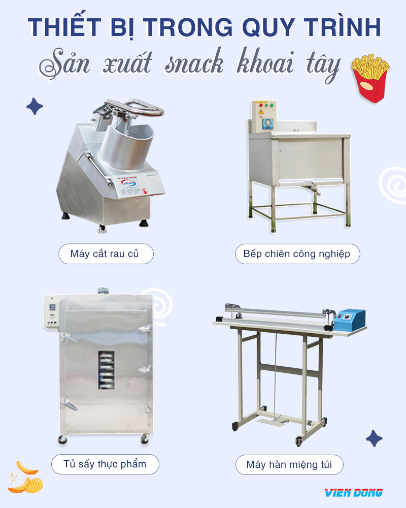 dây chuyền sản xuất snack khoai tây